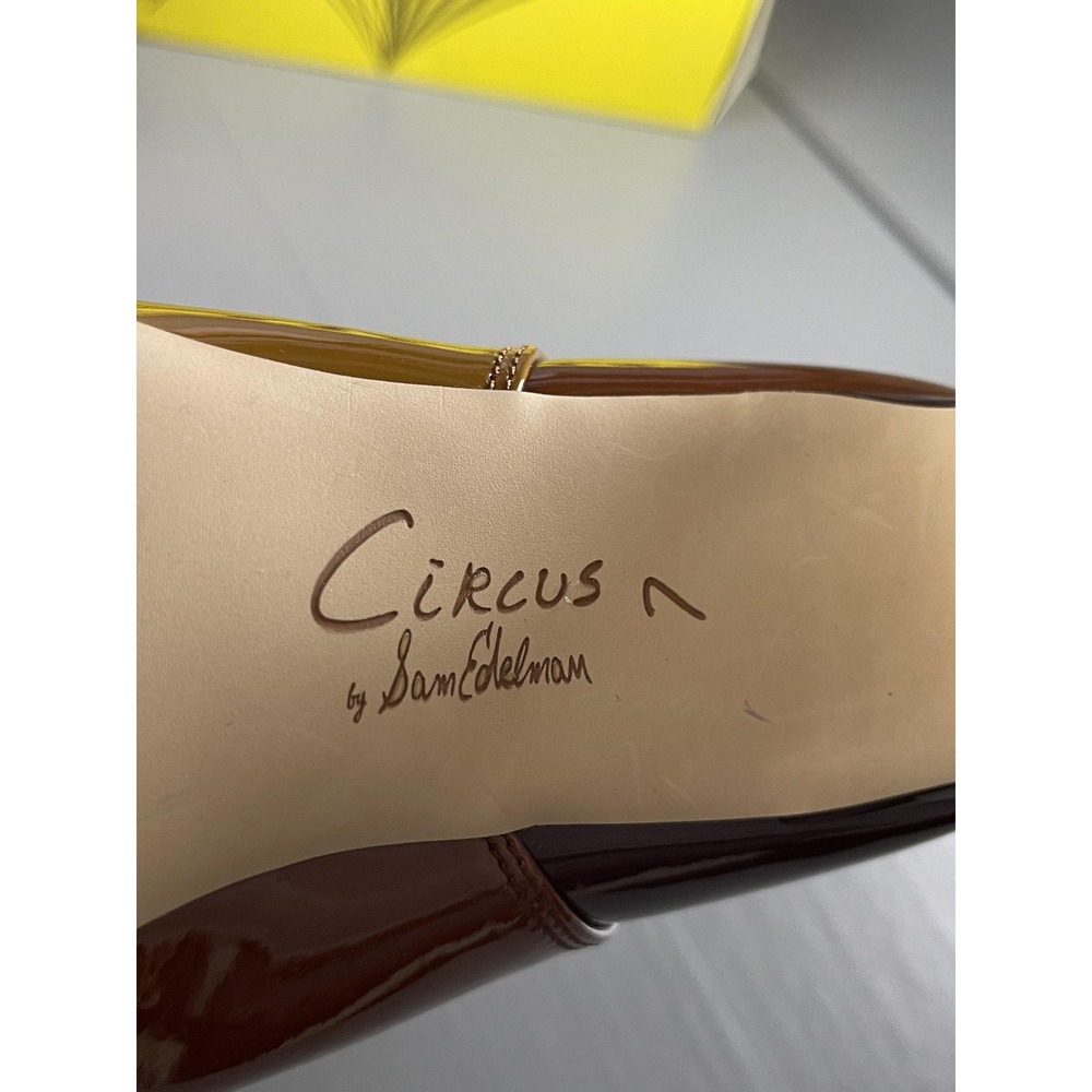 Circus By Sam Edelman Boots Womens Size 10 Brown Patent Chelsea Ankle Colorblock - Picture 9 of 13